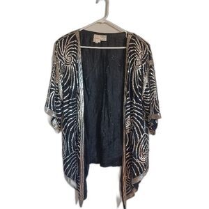 Vintage 100% Pure silk Gatsby style cardigan